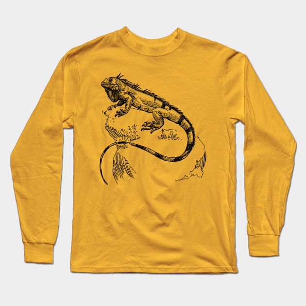 Lizards Are Curious Long Sleeve T-Shirt by Mommag9521